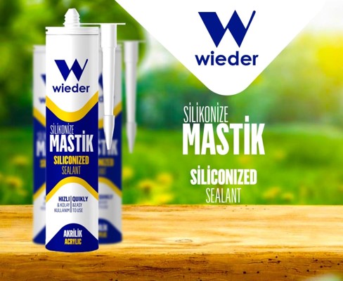 WİEDER Silikonize Mastik Beyaz 450 Gr. (30/Koli)✓